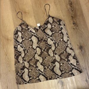 💗H&M 6 Snake Print Cami Top dressy party  animal print